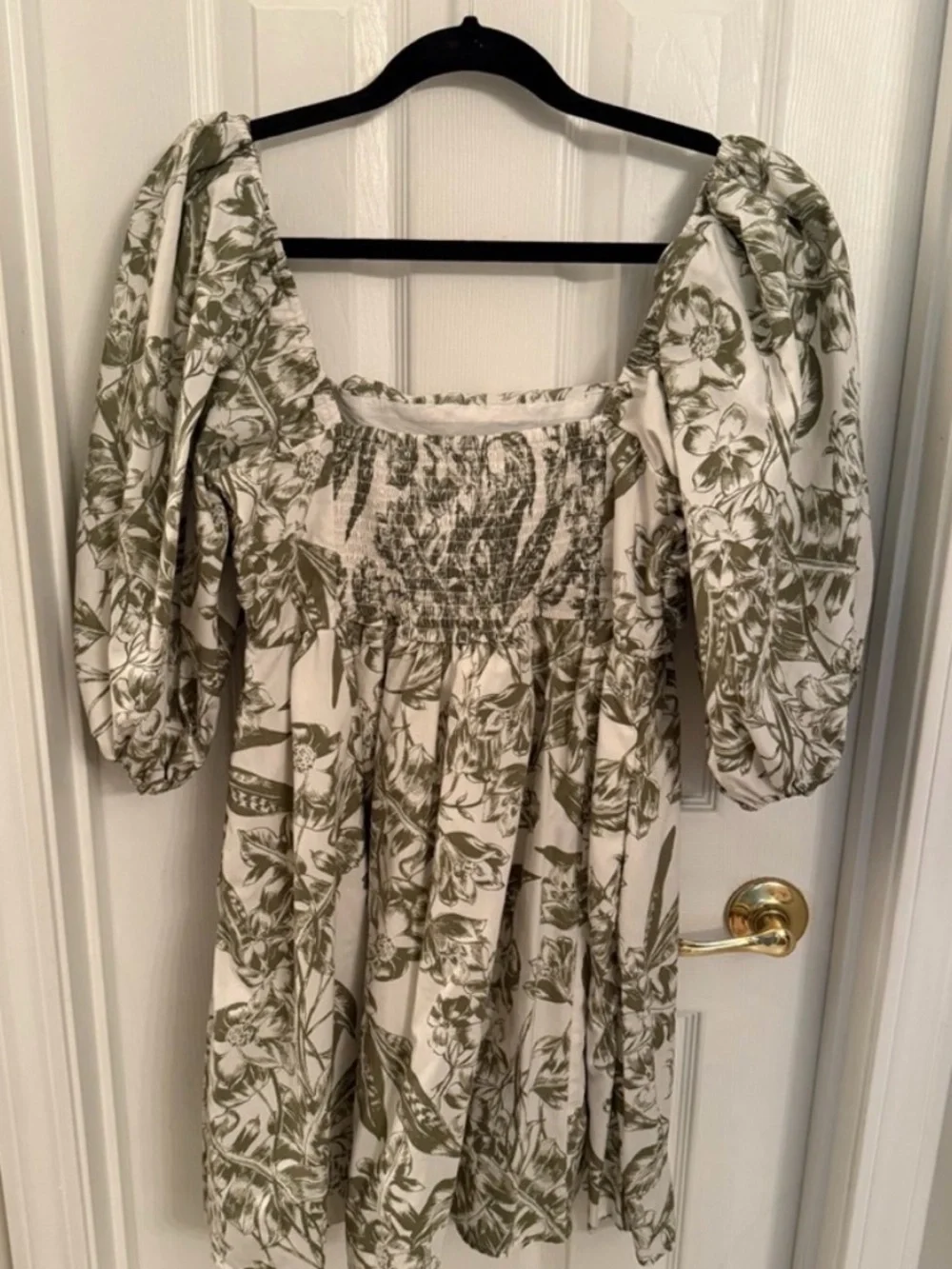Abercrombie & Fitch Emerson Poplin Puff Sleeve Mini Dress SmallPetite - Picture 5 of 5